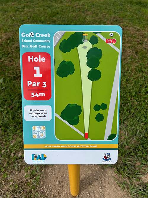 golf course sign